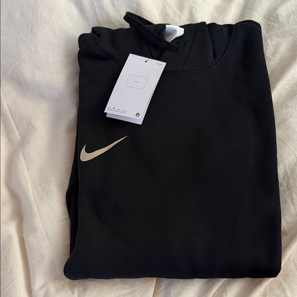 Nike mens Black Sweatshirt with Gold Swoosh